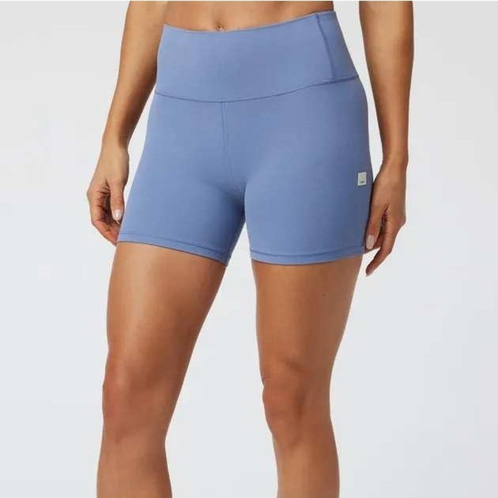 Vuori AllTheFeels Short 4" VW3052 Womens XL Blue Quartz High Rise Athletic